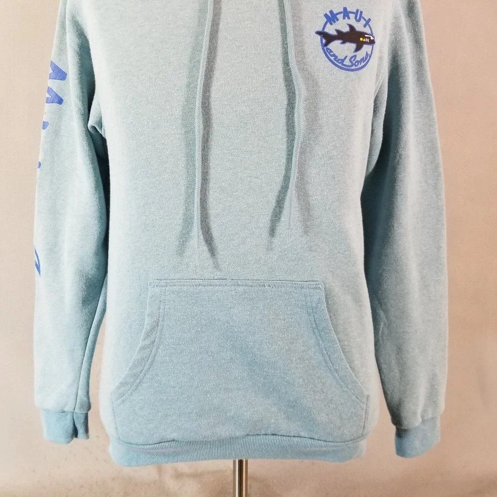 Maui and Sons hoodie sweatshirt sweater men's medium blue pullover